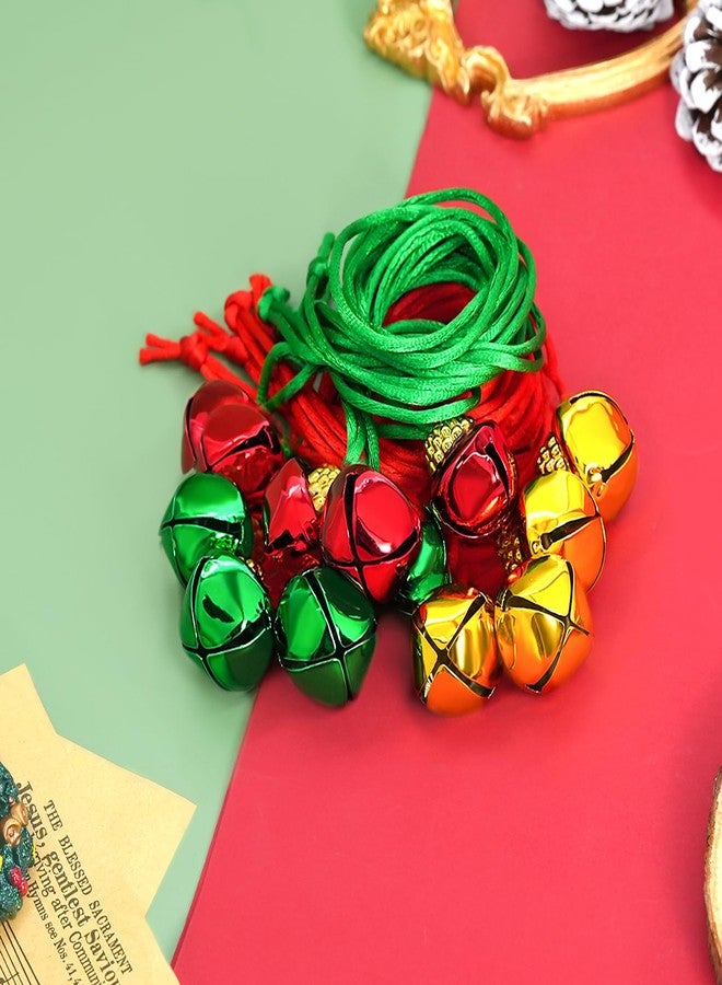Palotay Christmas Bell Necklace Christmas Jingle Bells Necklace Gifts for Women Red Green Christmas Decorations Party Accessories 12Pcs - Image 5